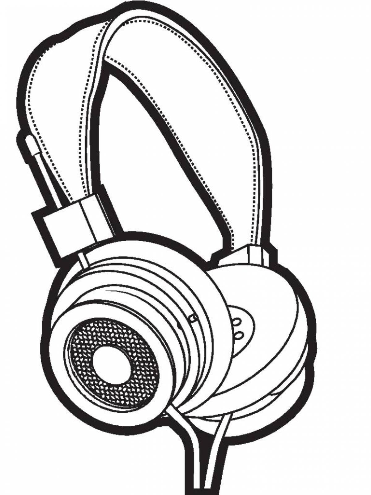 Colouring funny headphones