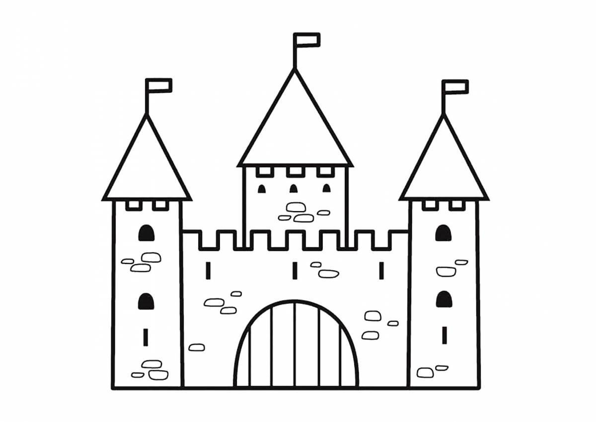 Beautiful castle coloring book for kids