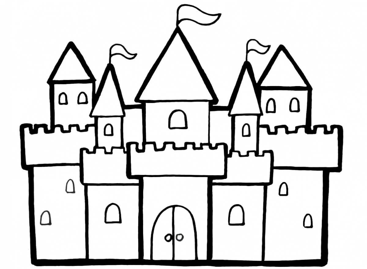 Fantastic castle coloring book for kids