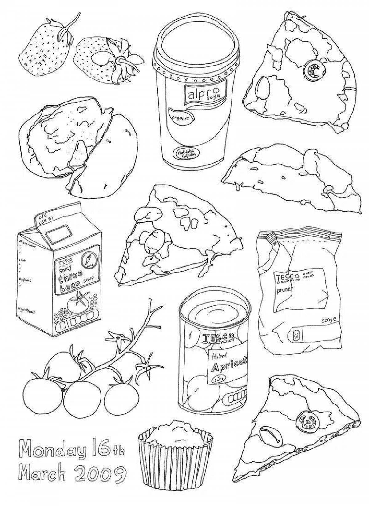 Fun ooty lalafanfan food coloring page