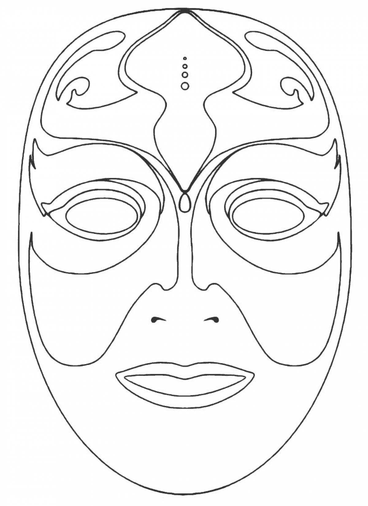 Радостная маска для лица раскраска