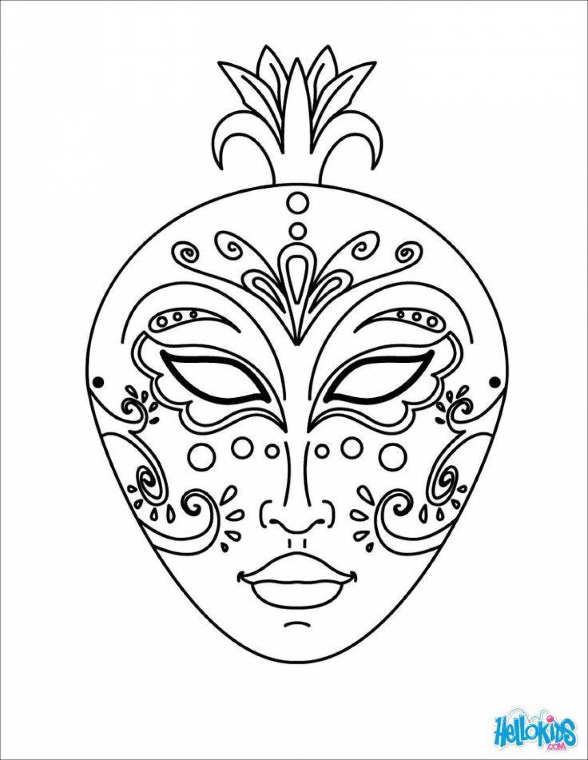 Coloring fairy mask