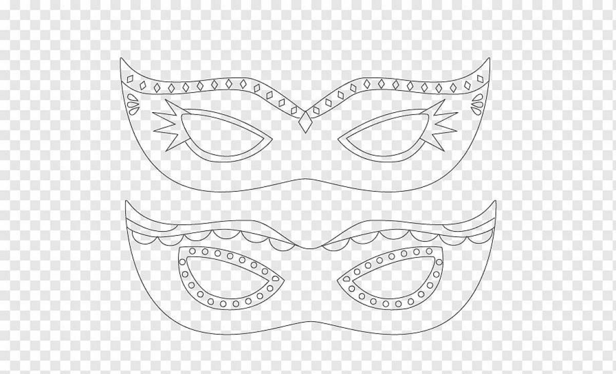 Раскраска «сияющая маска для лица»
