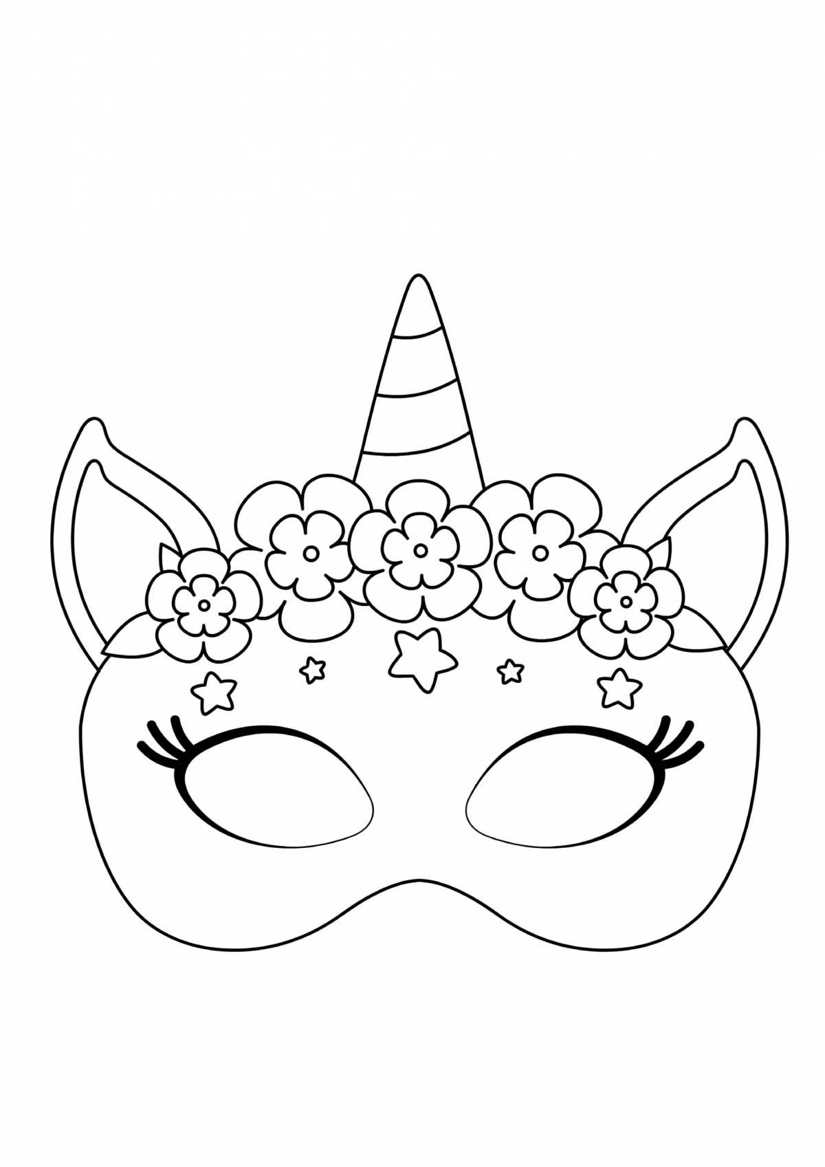 Amazing mask coloring page