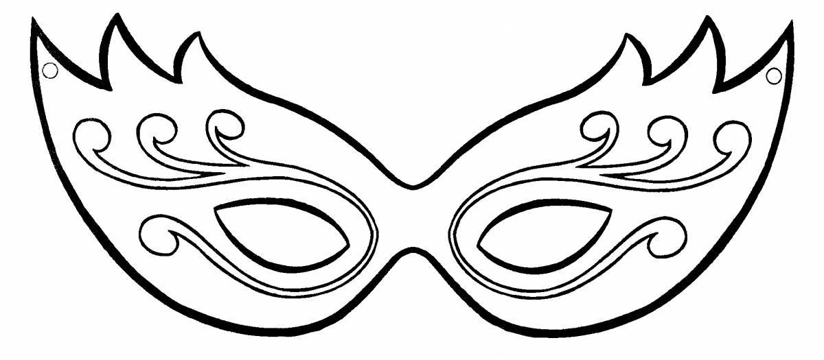Glowing face mask coloring page
