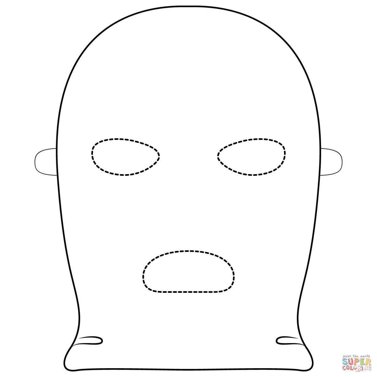 Coloring page spectacular mask