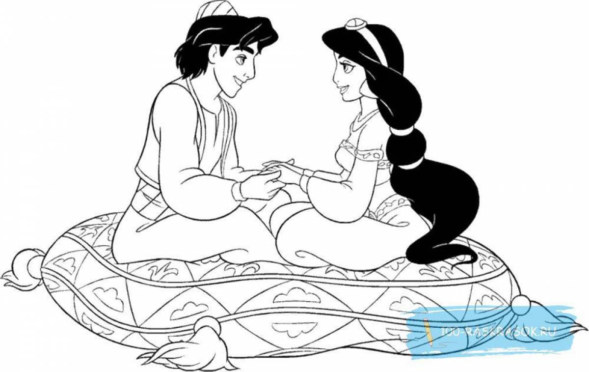 Aladdin's dazzling coloring book