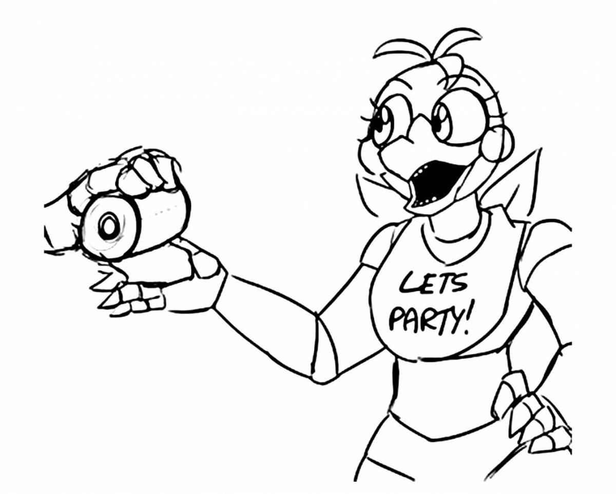 Chica's cute coloring page