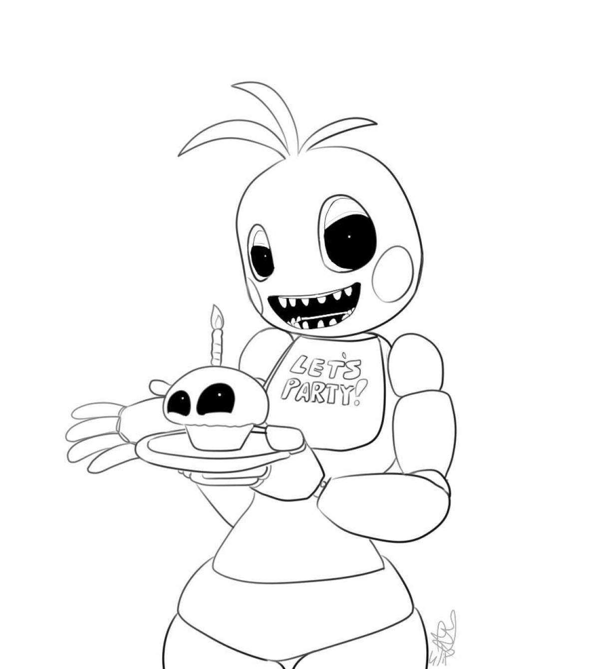 Chica's funny coloring book