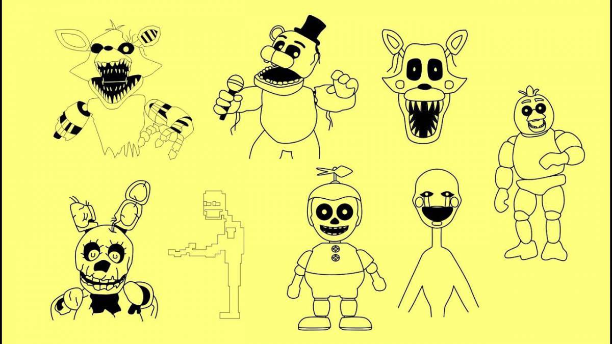 Springtrap's thrilling coloring page