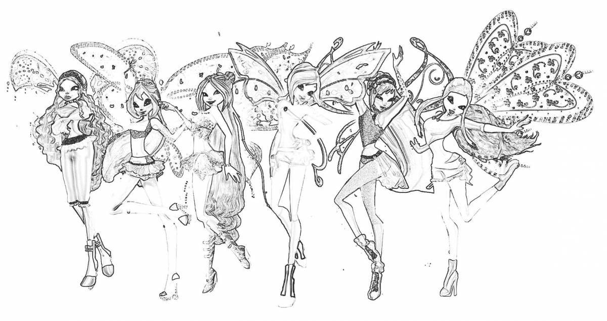 Miraculous coloring page flora team