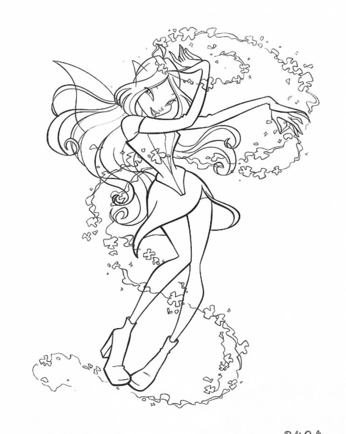 Art coloring flora team