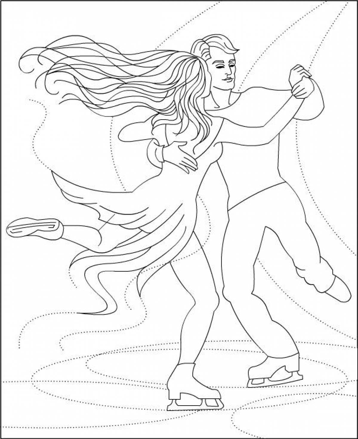 Great figure skating coloring page