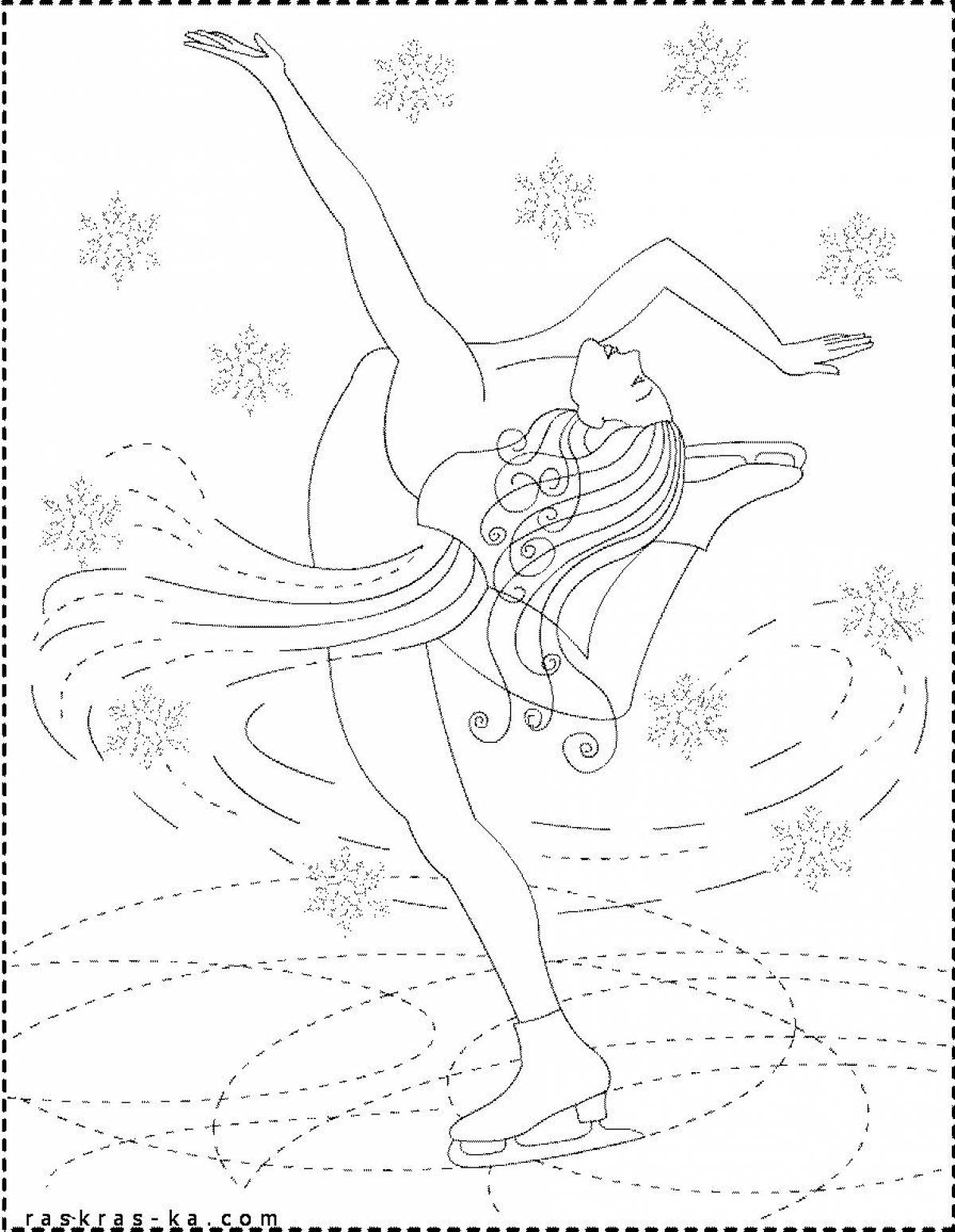 Fascinating figure skating coloring book