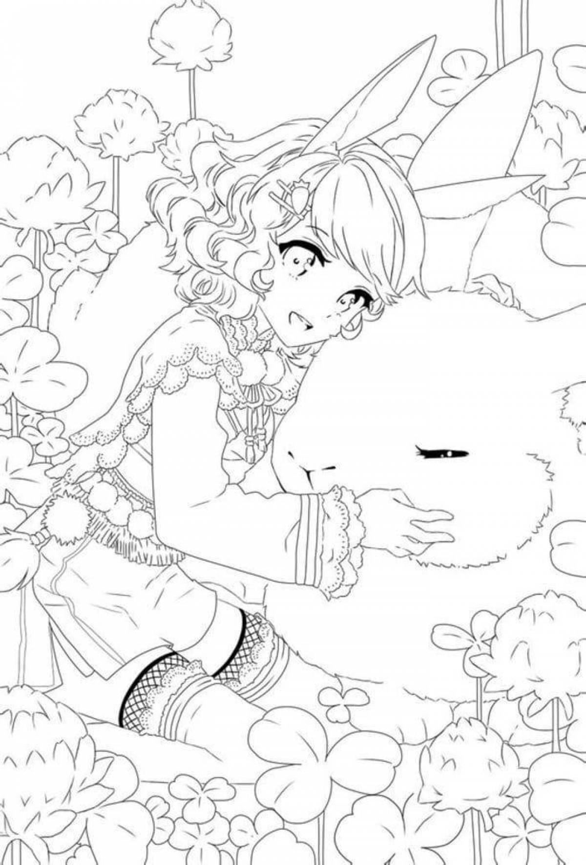 Fascinating anime complex coloring book