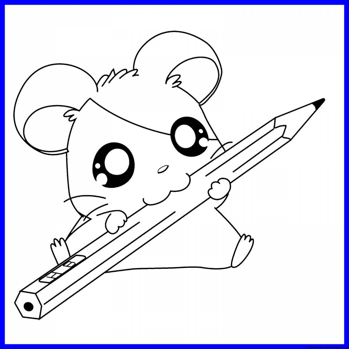 Sweet coloring pages for girls cute animals