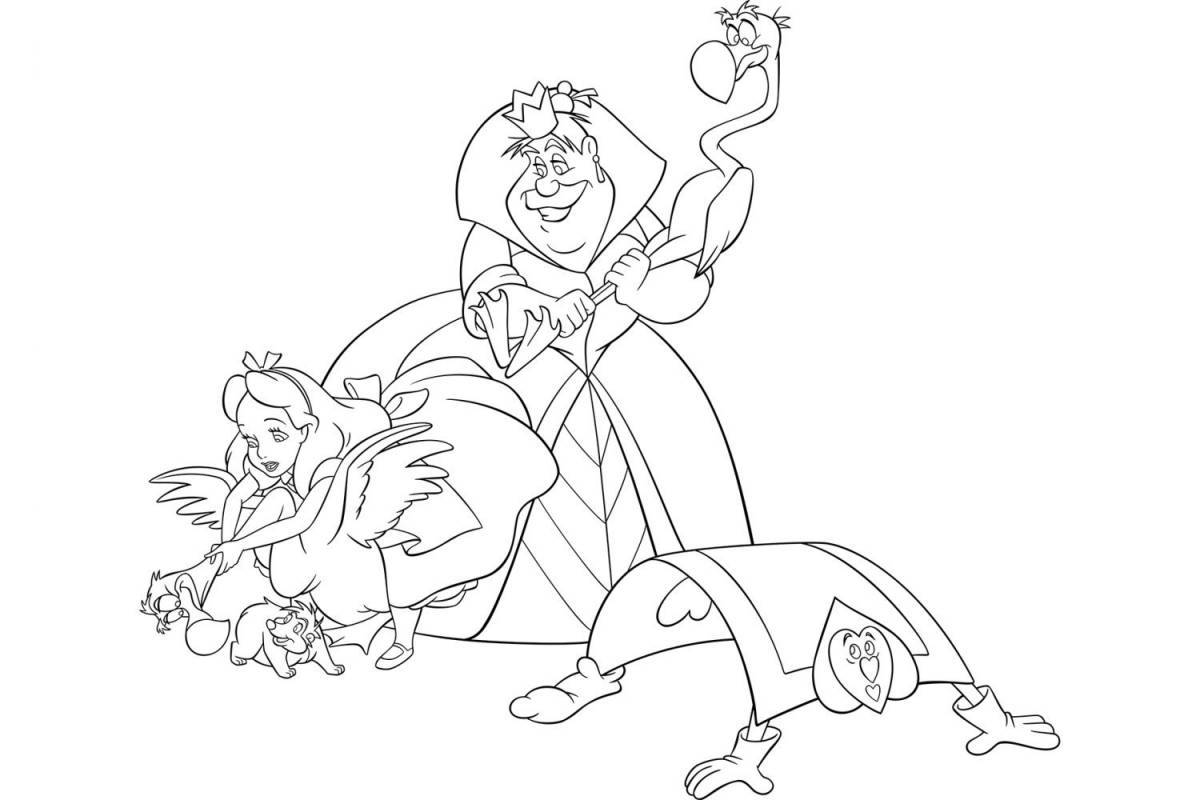 Раскраска сверкающая алиса