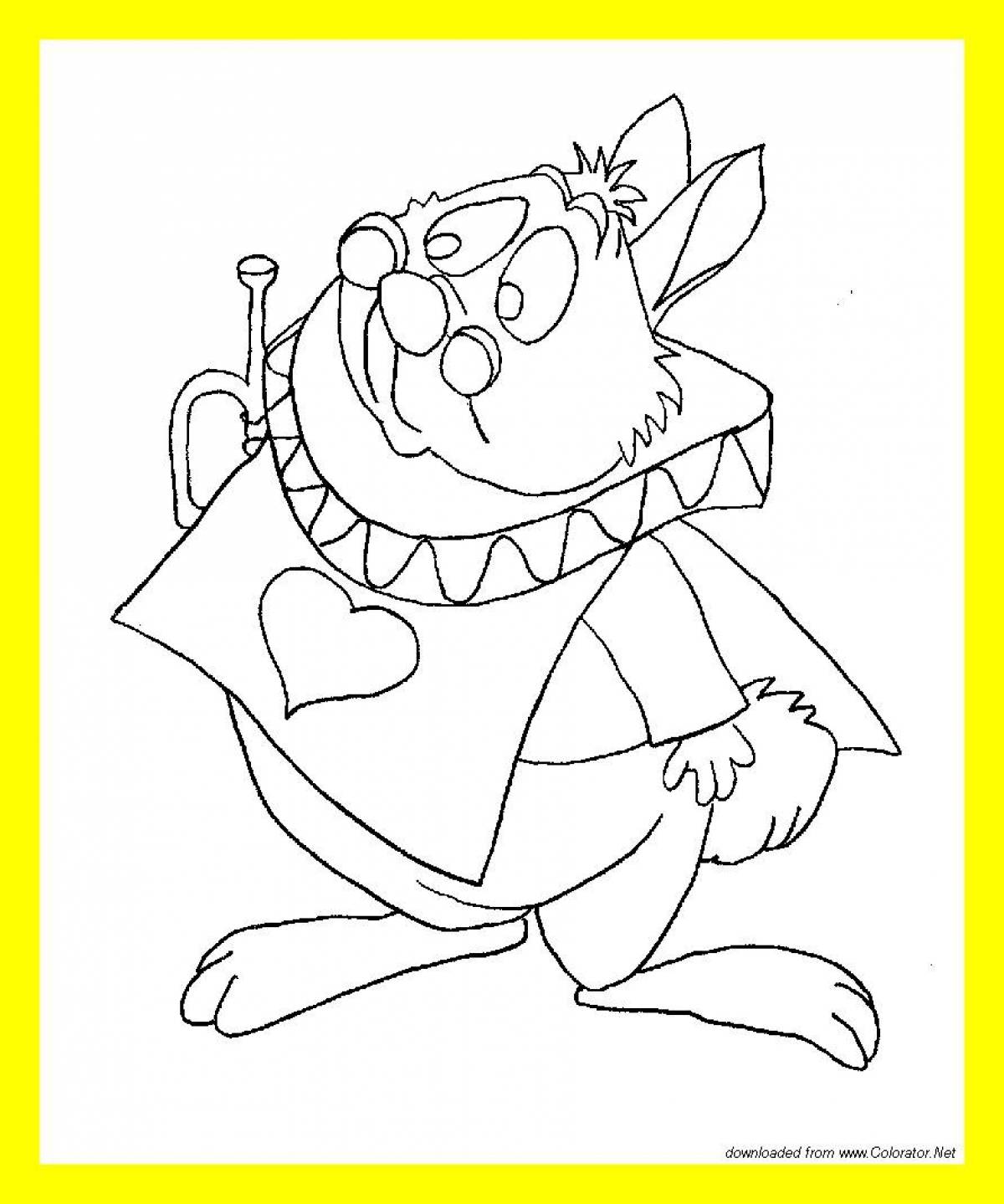 Alice's sparkling coloring page