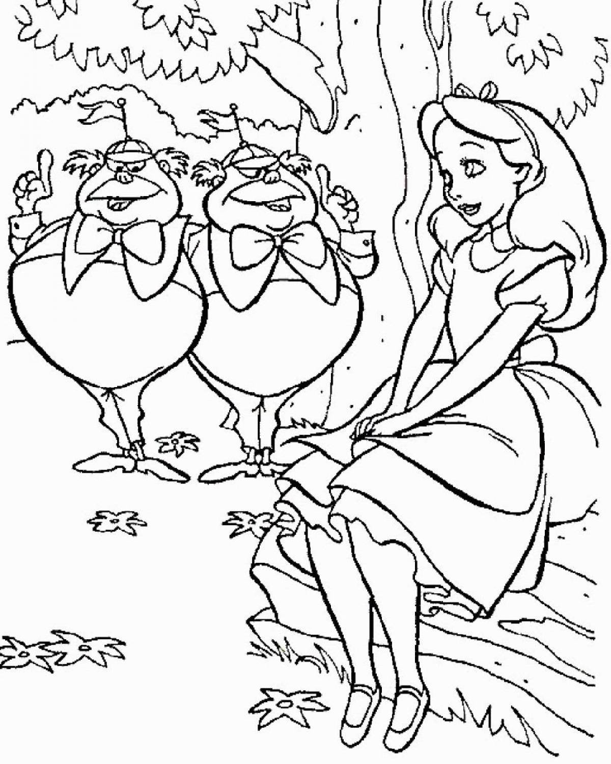 Alice's amazing coloring page