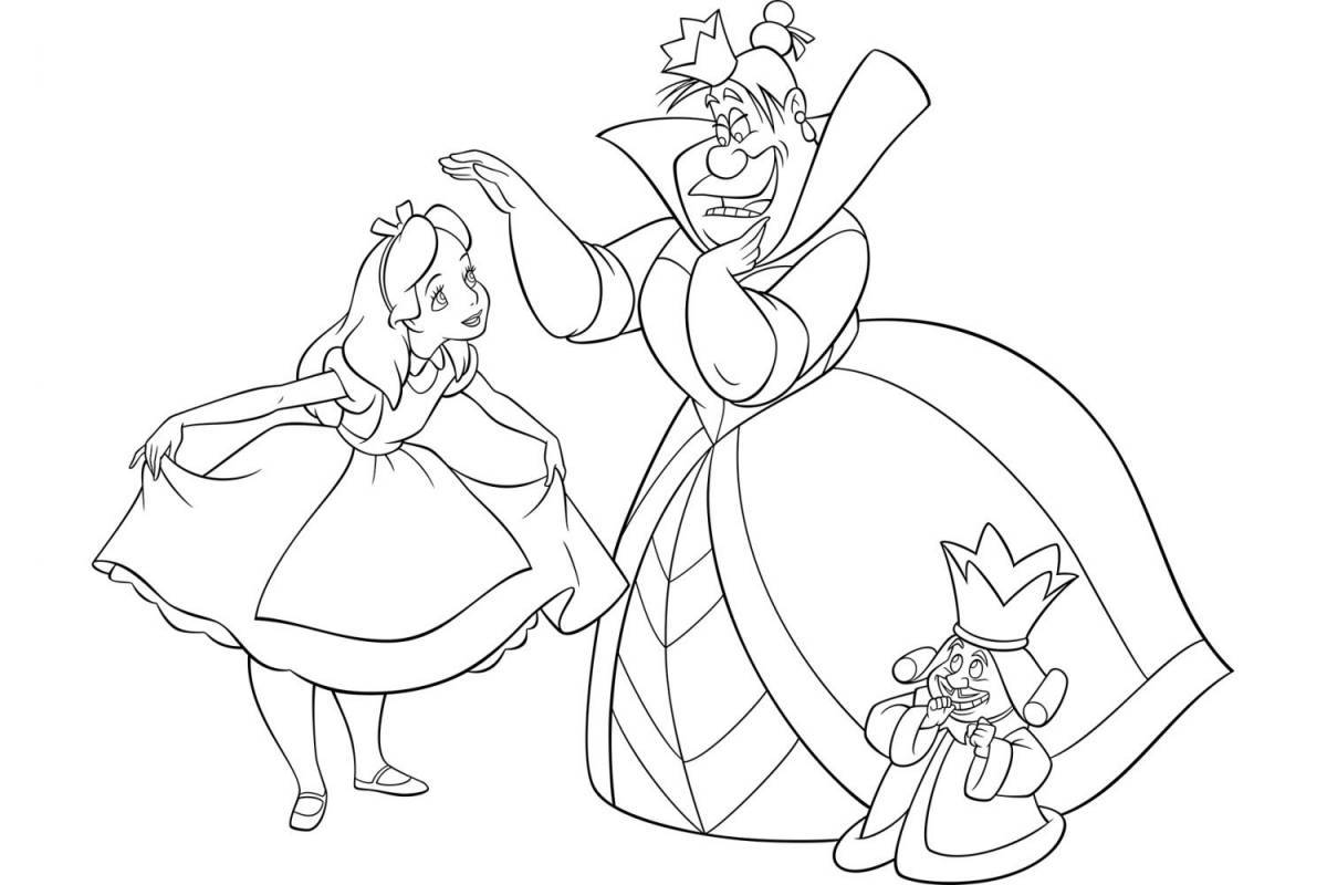 Изысканная алиса раскраска