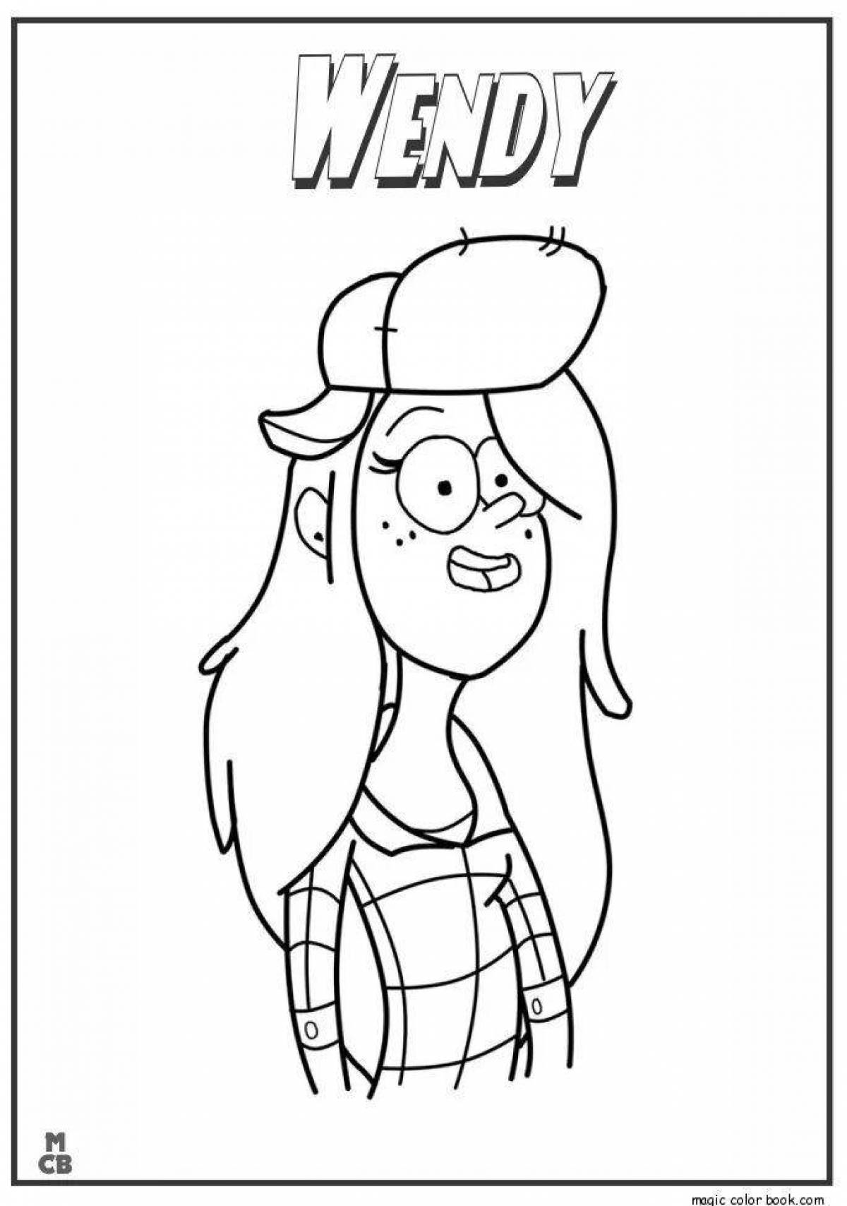 Coloring page enthusiastic wendy