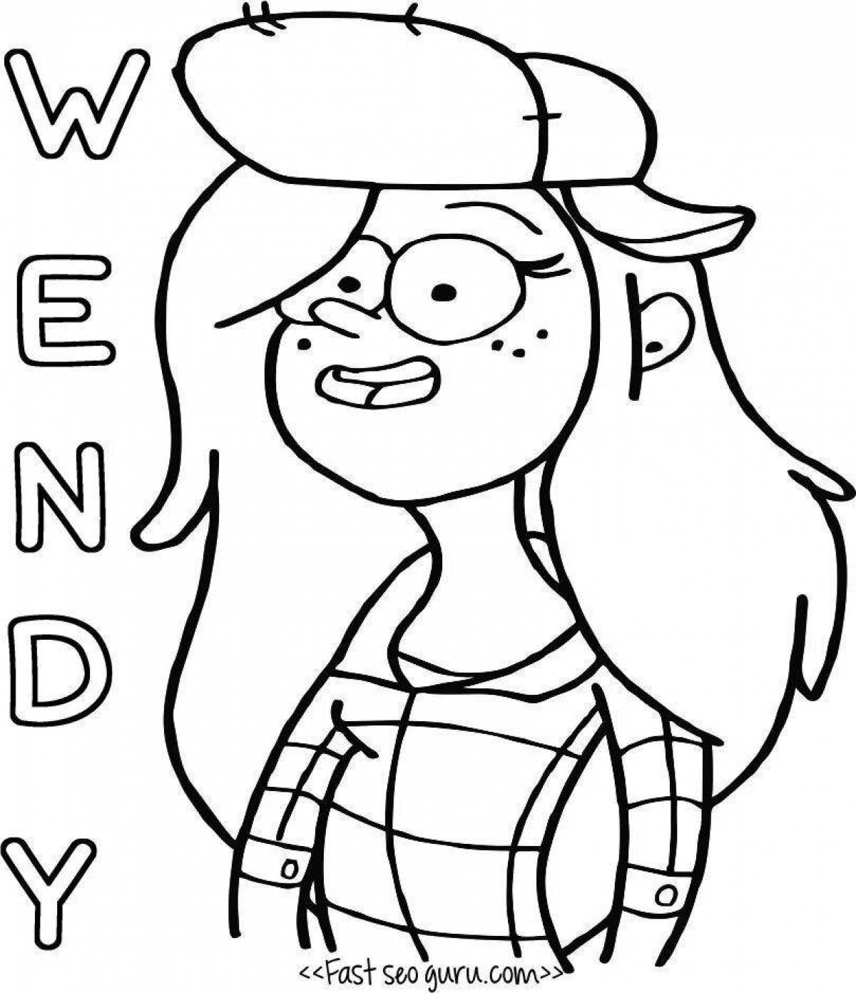 Charming wendy coloring book