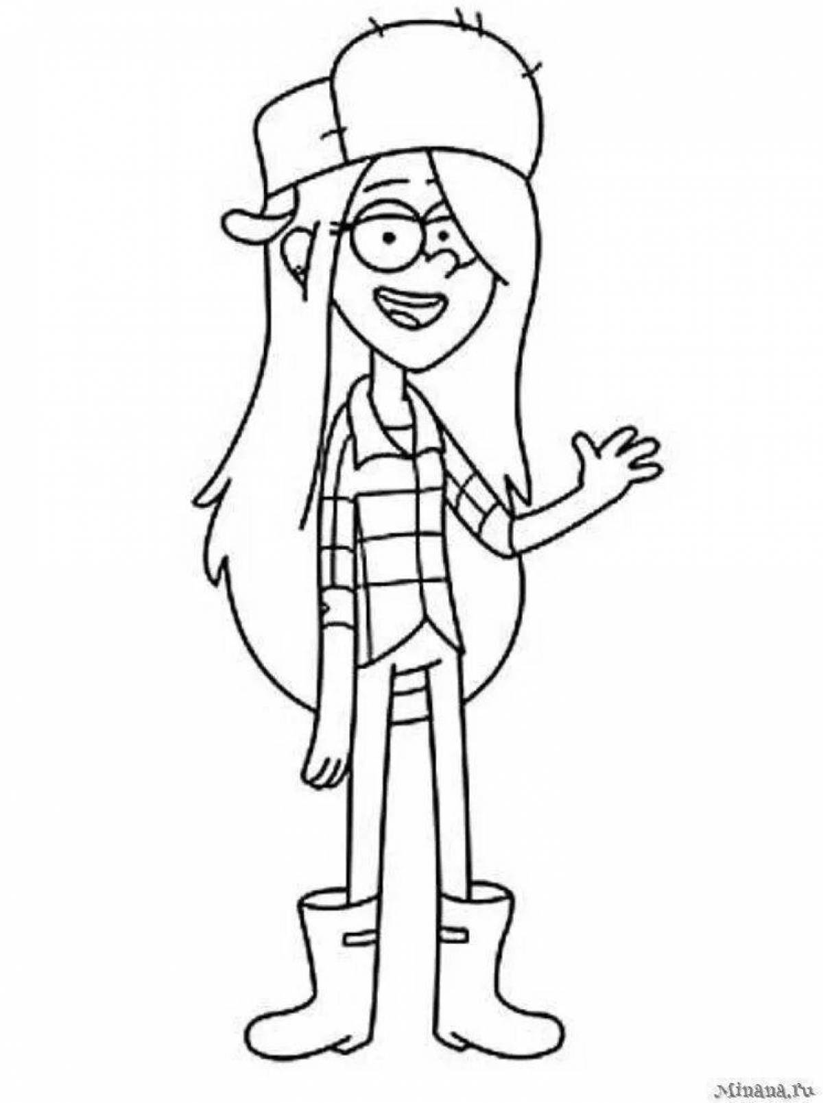 Coloring page dazzling wendy