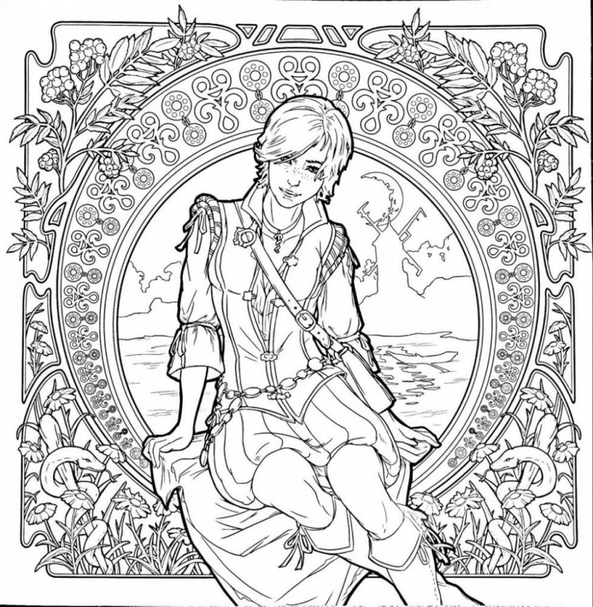 Charming witcher coloring book