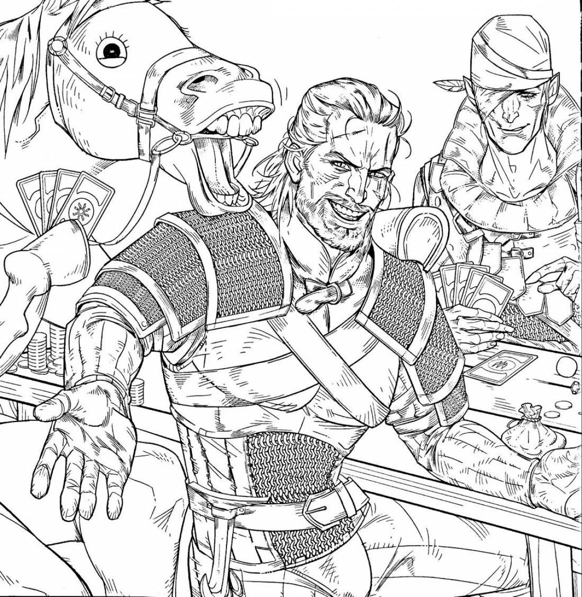 Glorious witcher coloring book