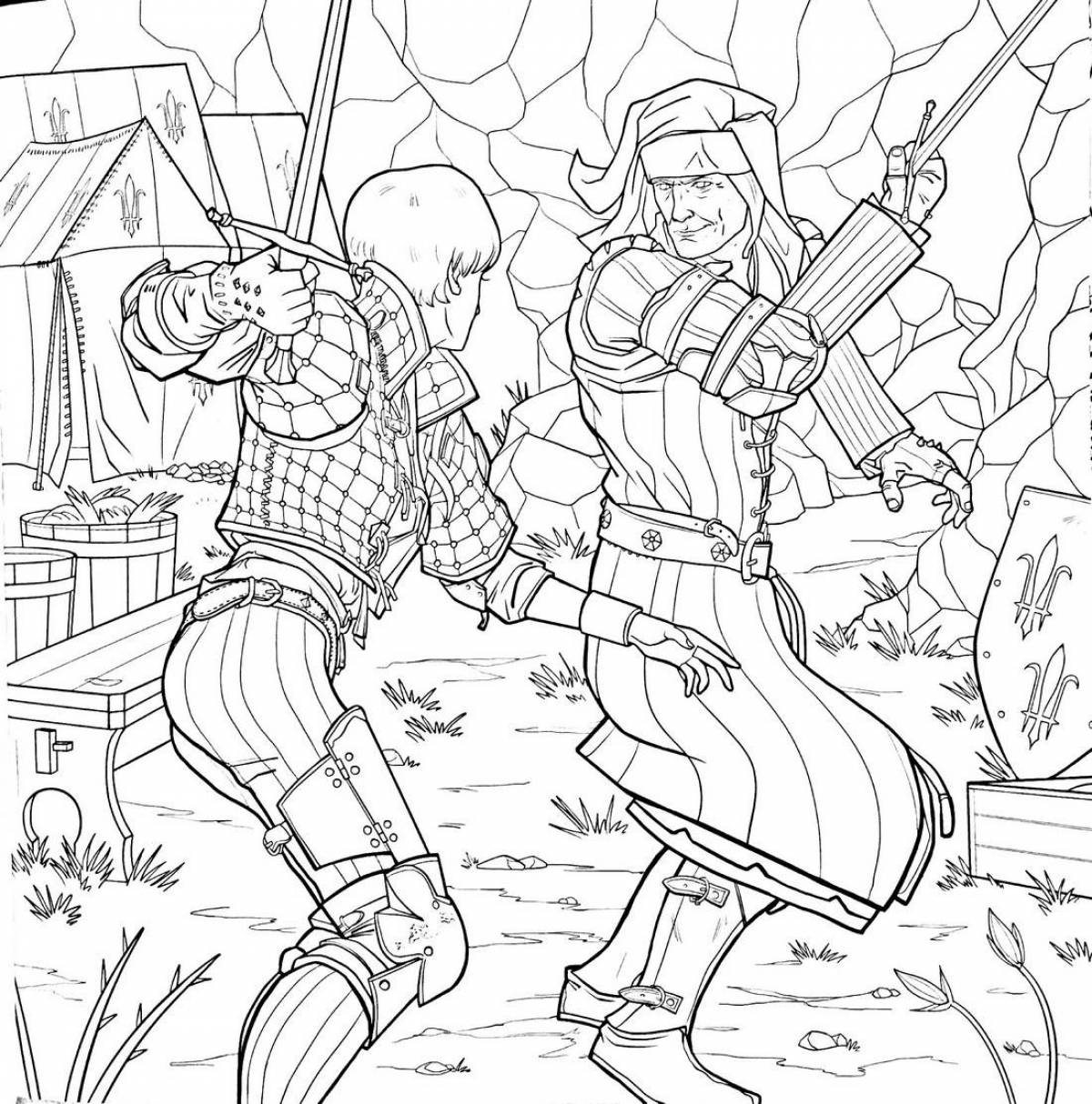 Witcher glitter coloring book