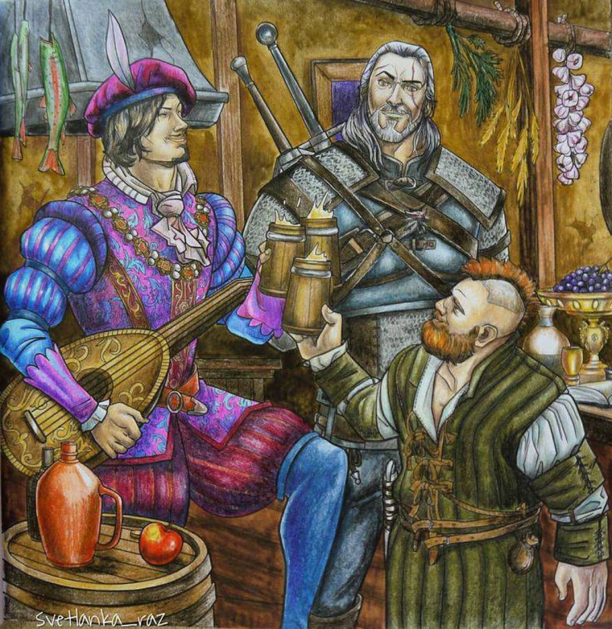 Attractive witcher coloring book