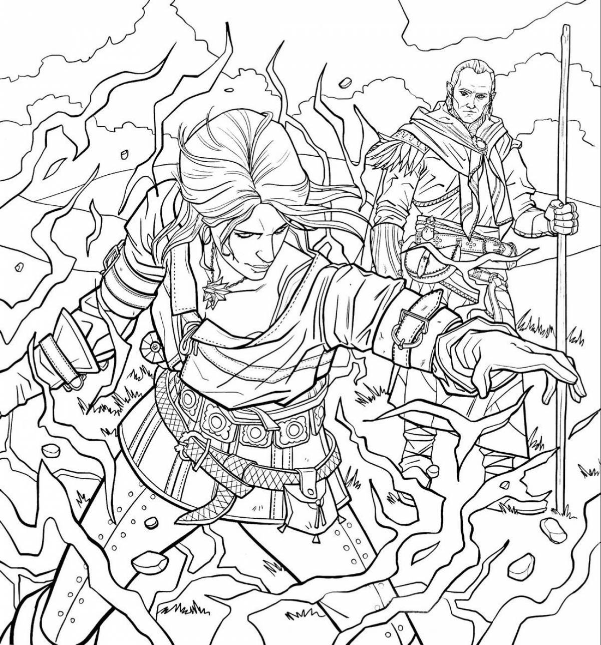 Enchant the witcher coloring book