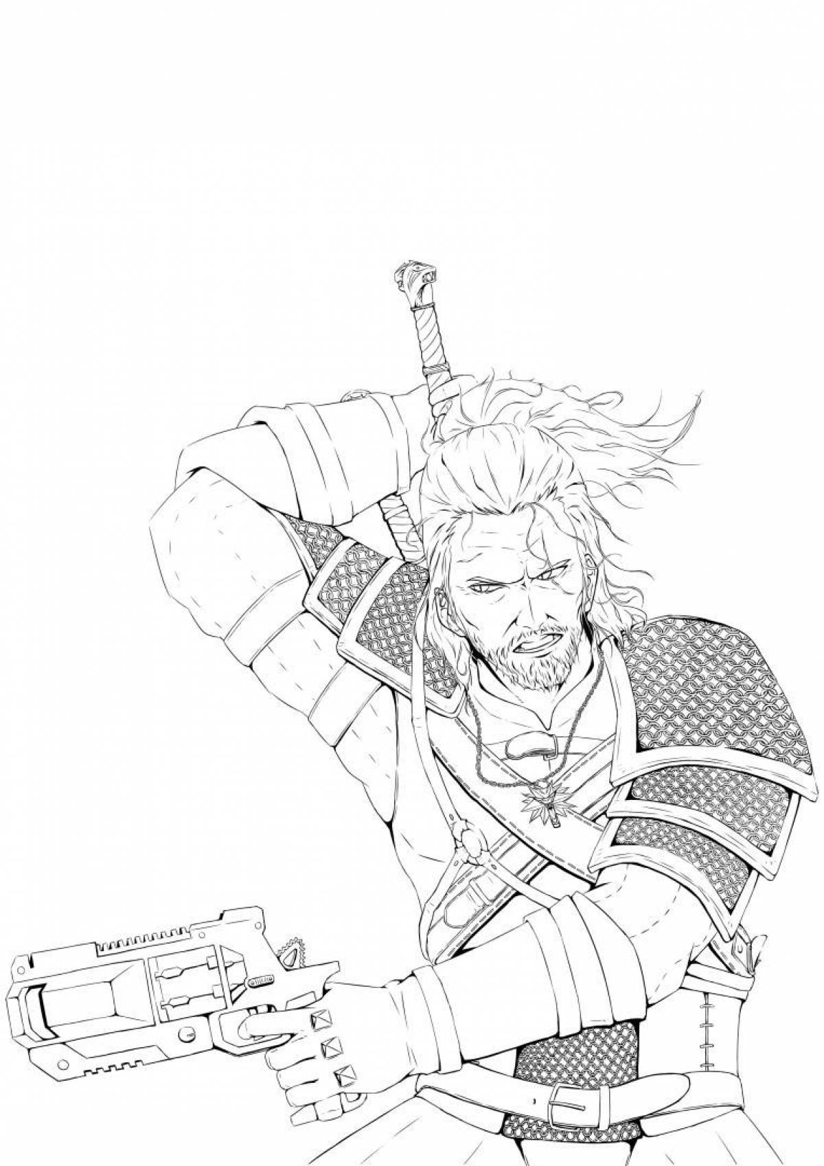 Majestic witcher coloring book