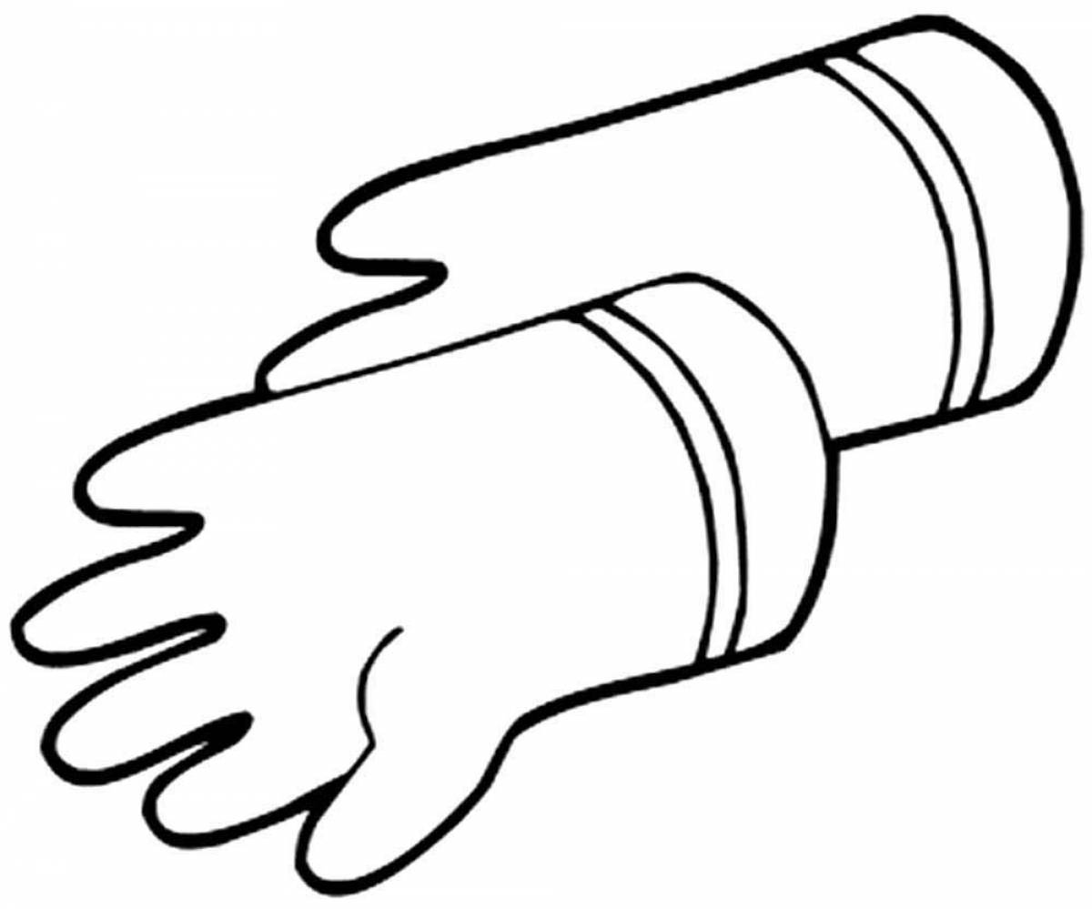 Coloring page of playful hand sketch