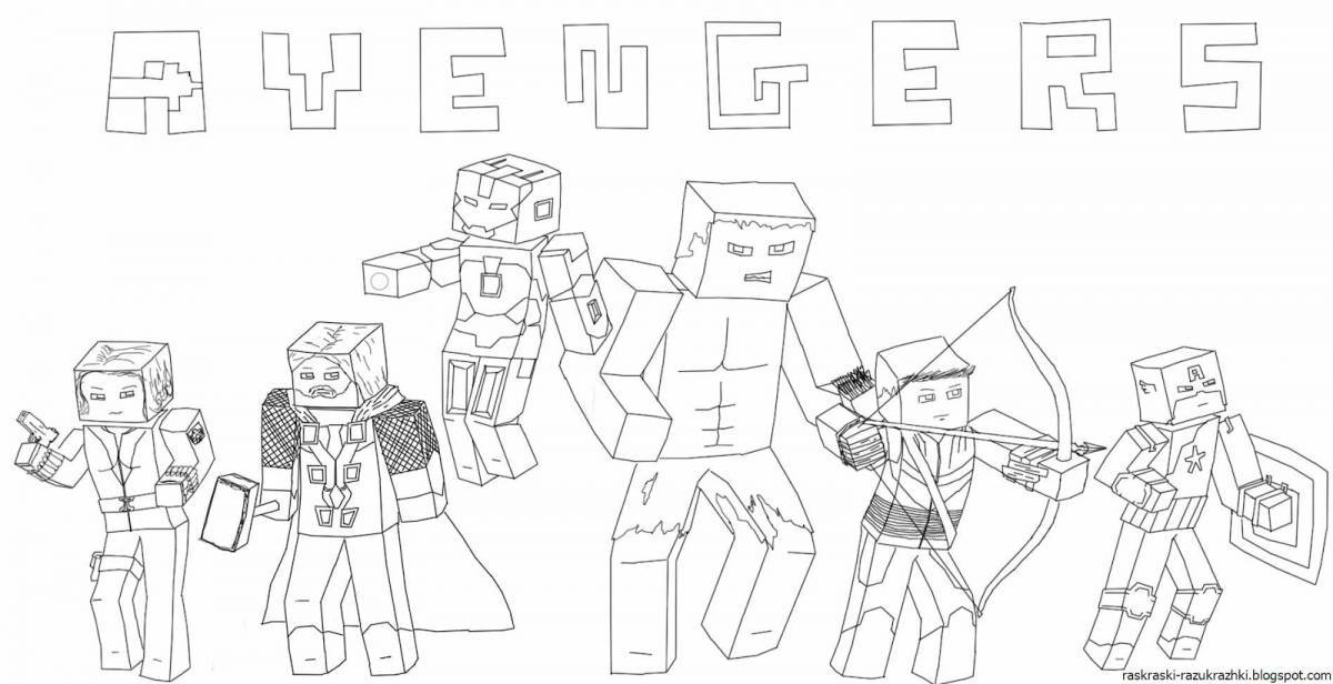 Tempting coloring minecraft