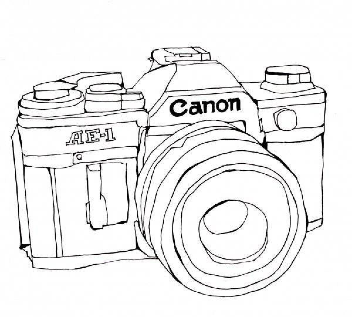 Живая страница раскраски камеры