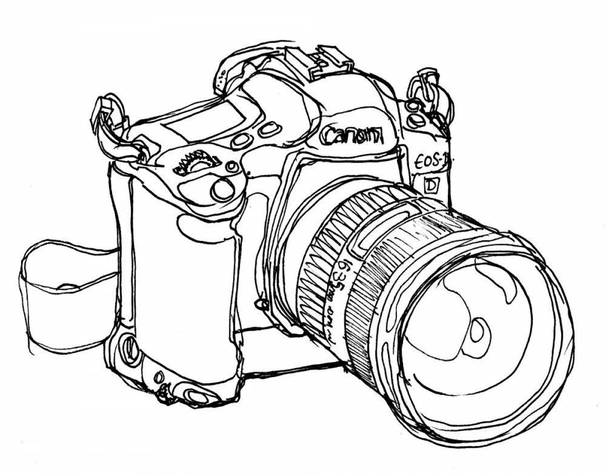 Инновационная страница раскраски камеры