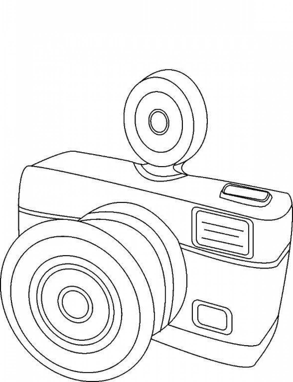 Творческая страница раскраски камеры