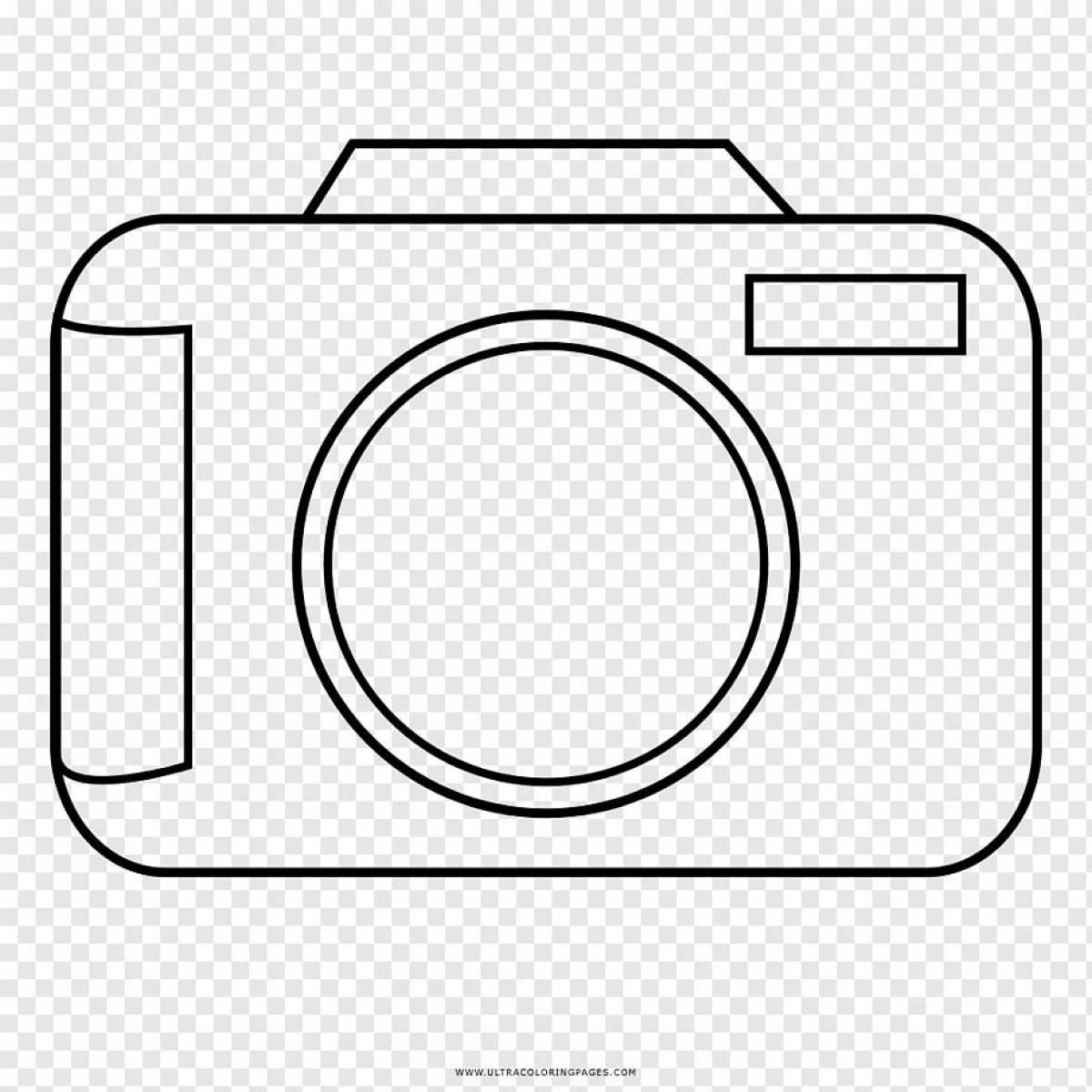 Amazing camera coloring page