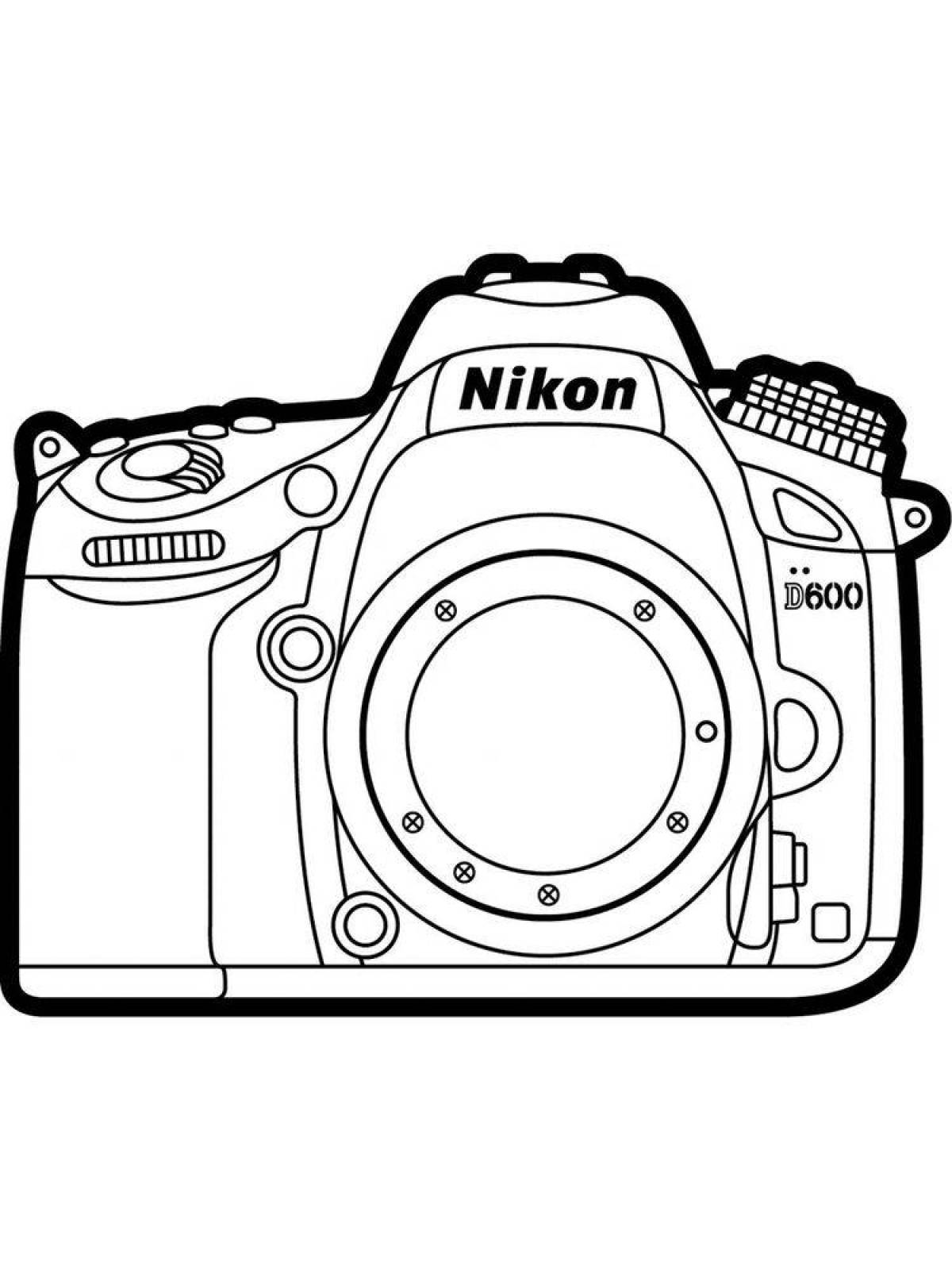 Great camera coloring page
