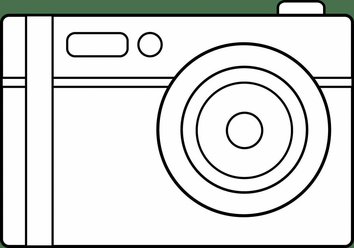 Great camera coloring page
