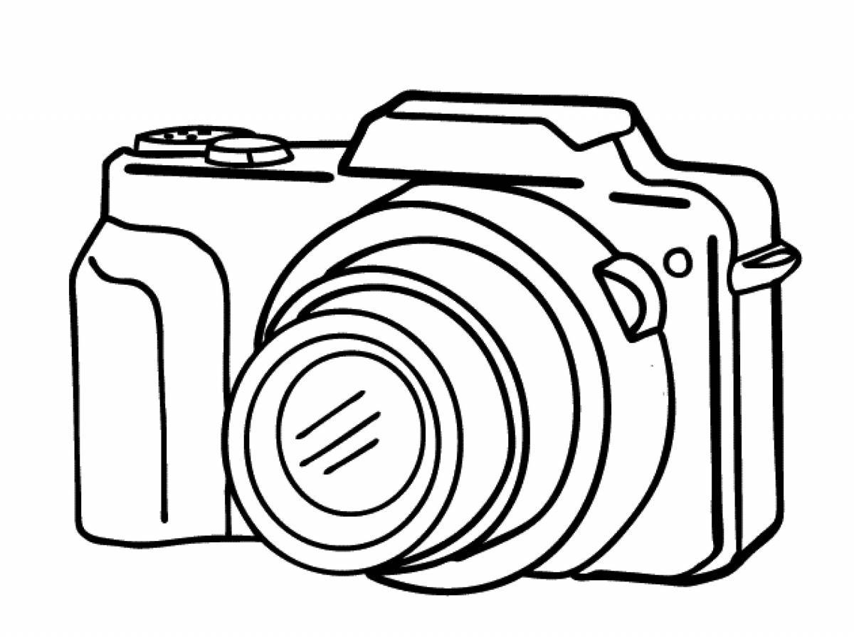 Majestic camera coloring page