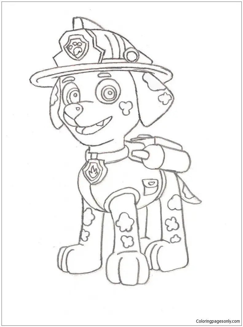 Radiant coloring page marshal