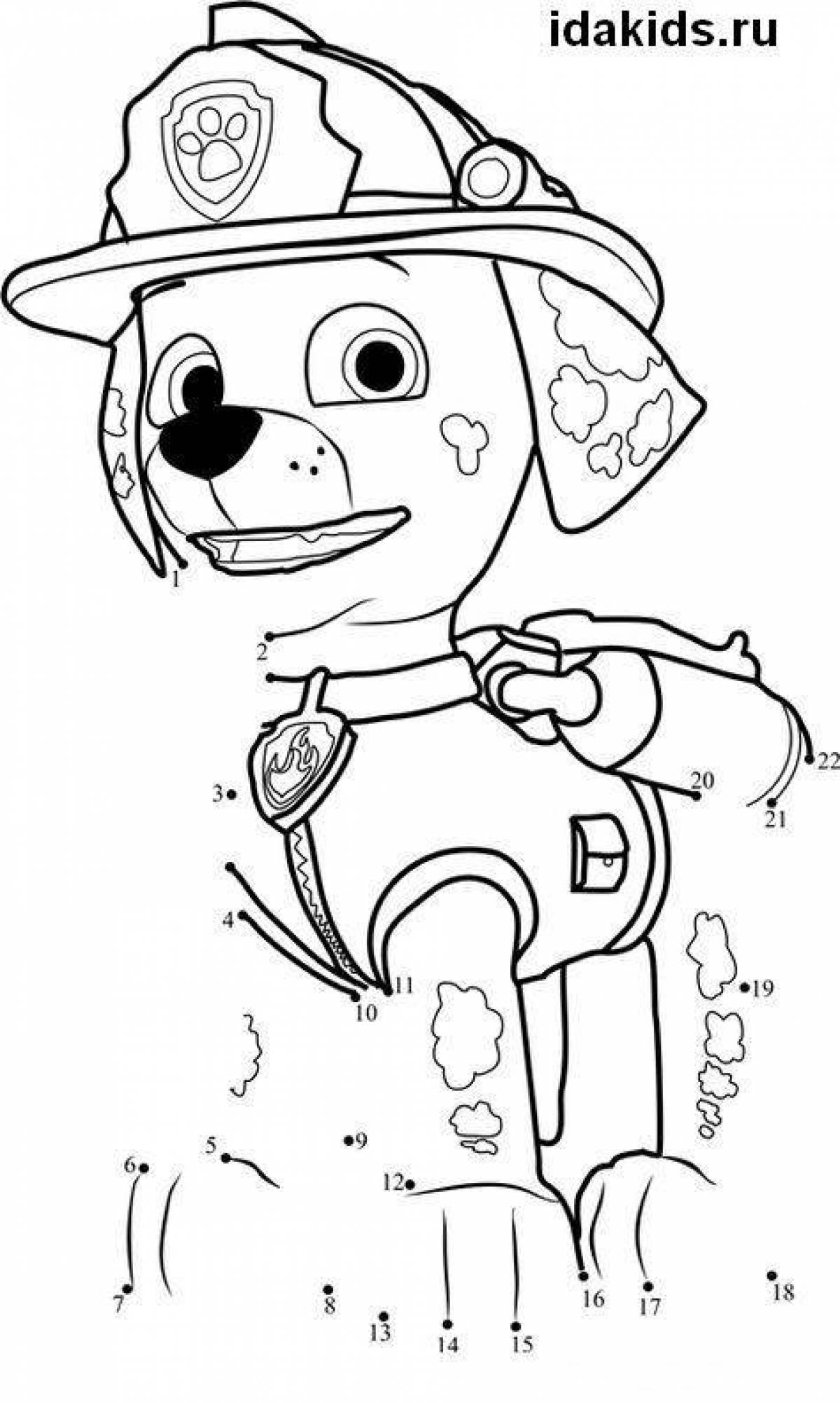 Violent marshal coloring page