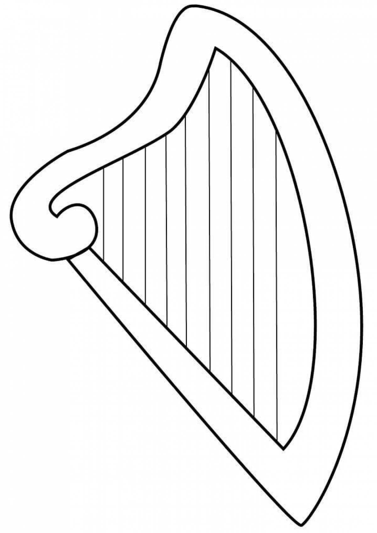 Coloring poetic harp