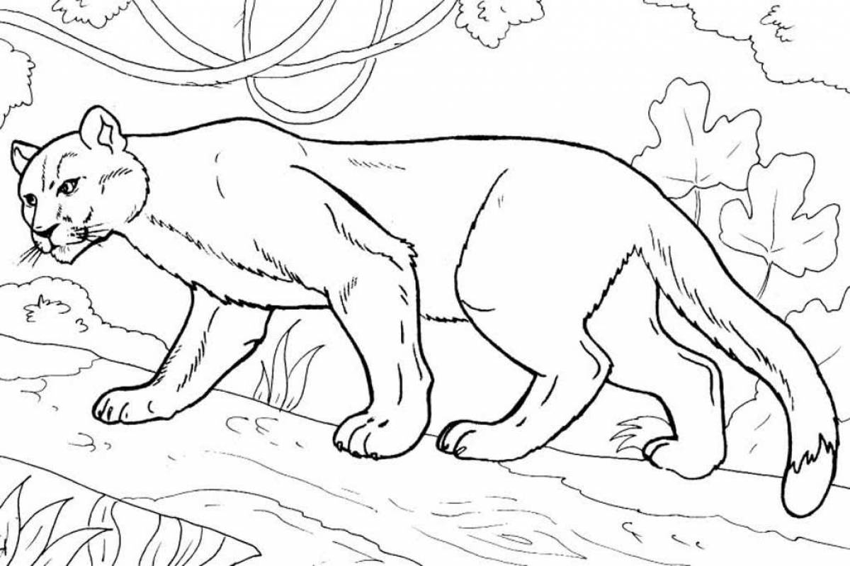 Dramatic animal coloring pages