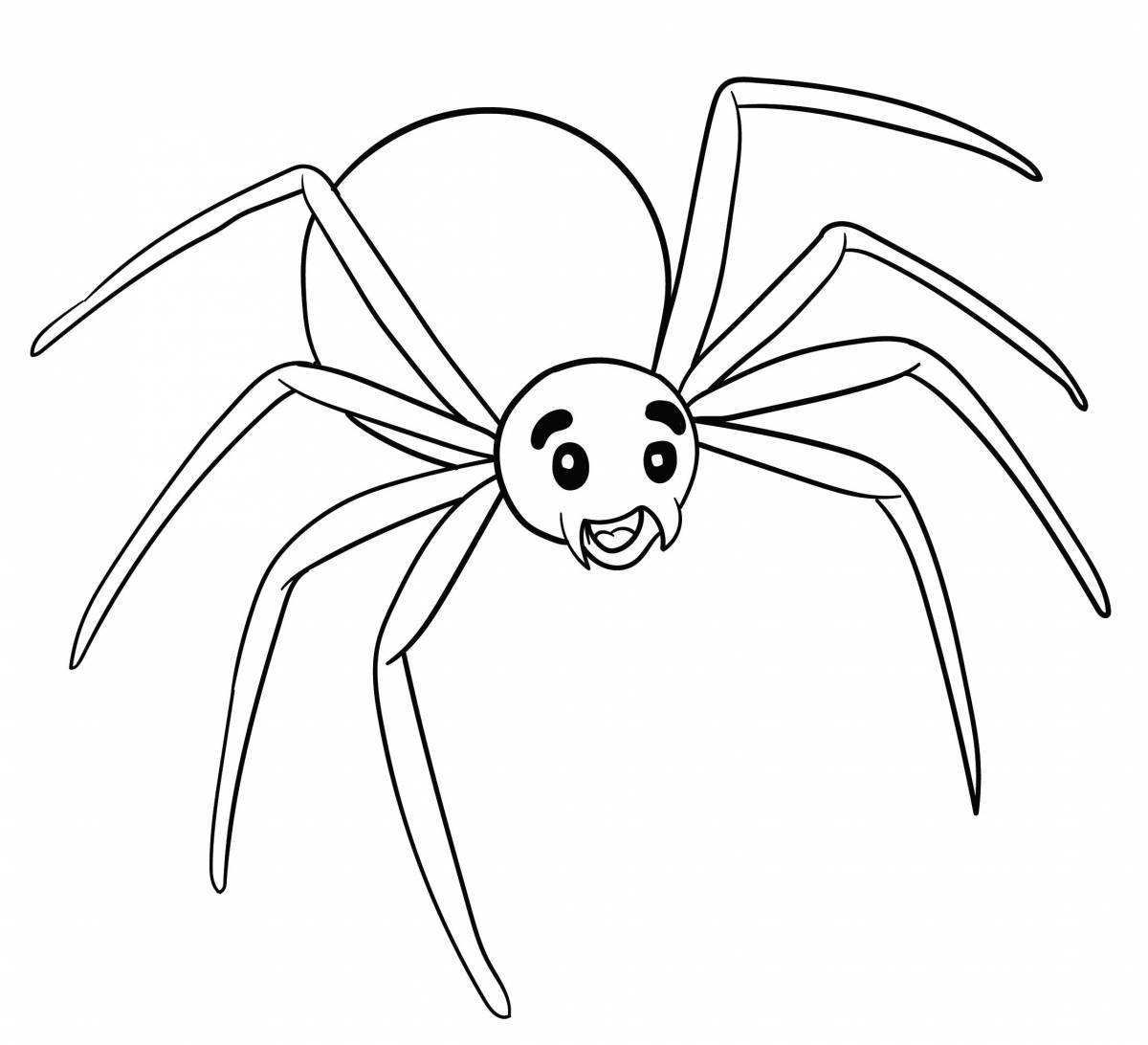 Веселый паук раскраски для детей