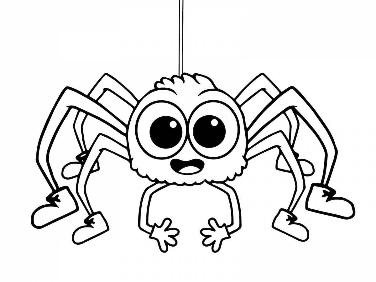 Раскраска пауков для мальчиков. Распечатать картинки с пауками