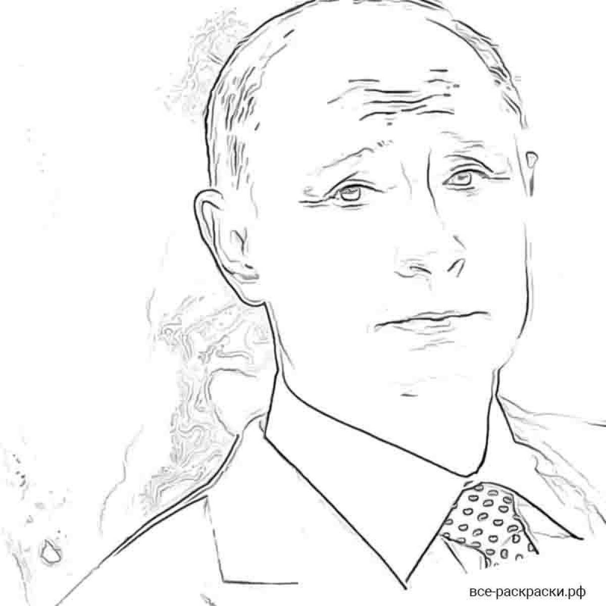 Putin's playful coloring page