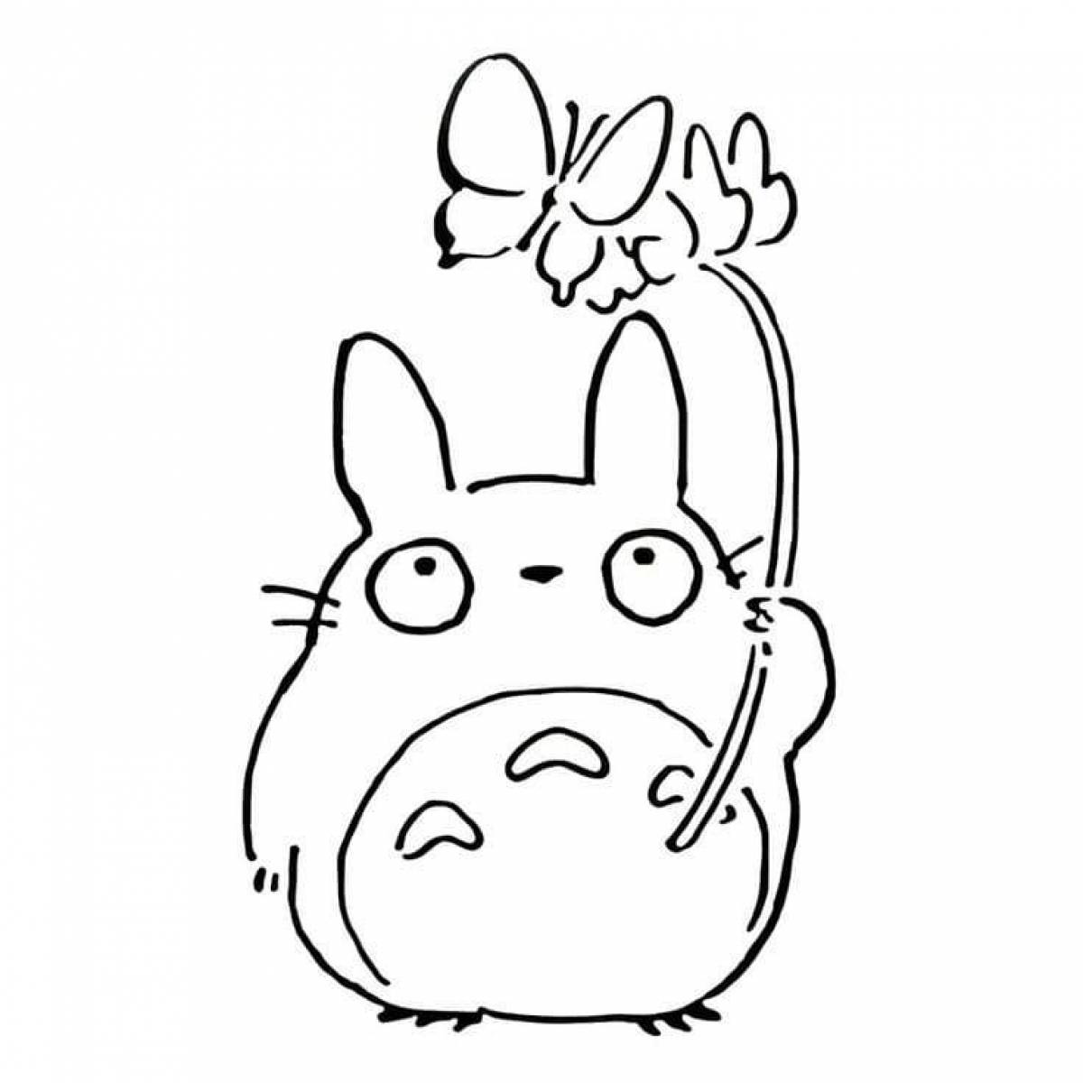 Amazing totoro coloring page